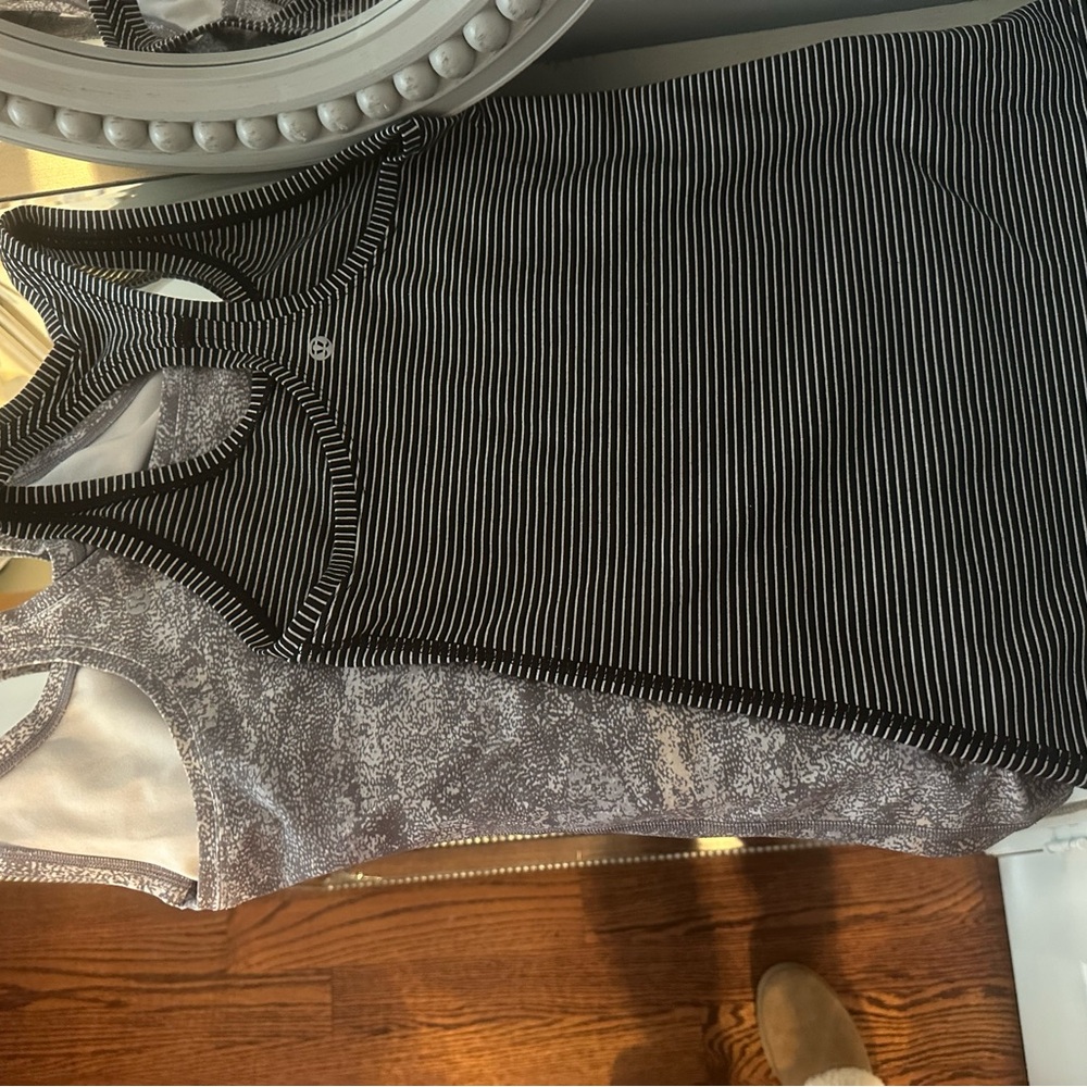 Lululemon Athletica Black Ribbed Fitted Tank Top